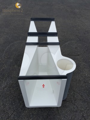 Inlet View of a Fiberglass 6-Inch Parshall Flume with Stillng Well