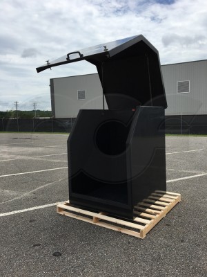 Black Gemini Enclosure with Door Open