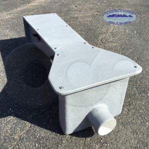 2-Inch Fiberglass Parshall Flume with Cover and Inlet End Adapter