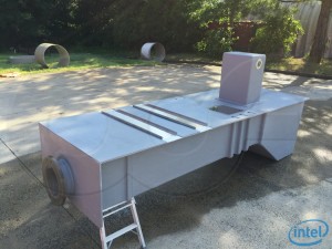 Custom H Flume with Cover & Tranquilizing Racks
