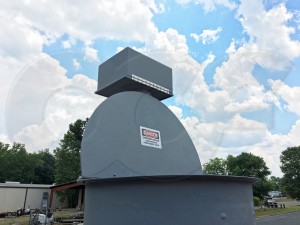 Shaft Encoder Enclosure on a Fiberglass Flow Manhole