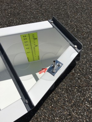 Sampler Tube and Custom Staff Gauge in a HS Flume