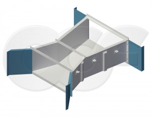 Cutthroat Flume with Wing Walls - Render