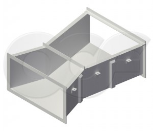 3D Render of a Cutthroat Flume