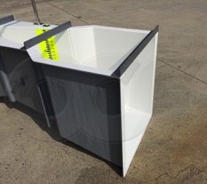 Close-Up View of an Open End Adapter on a Parshall Flume