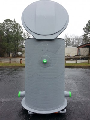 Backside of a Domed Top Packaged Metering Manhole