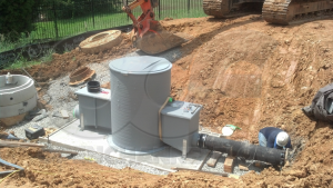Domed Top Manhole Undergoing Installation