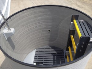 Interior of a Domed Top Weir Manhole