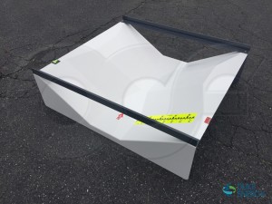 Ortho View of a 2-Inch 30 Degree CSU Trapezoidal Flume