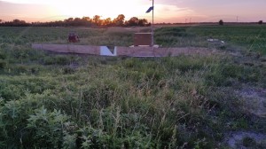 H Flume Measuring Flow Through a Grassed Waterway