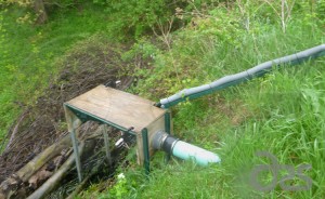 Elevated Runoff Measuring Trapezoidal Flume