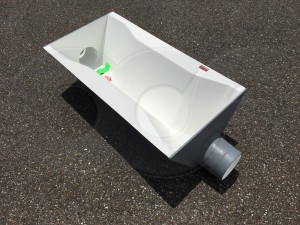 Extra Large Trapezoidal Flume with Bolt-On Pipe Stubs