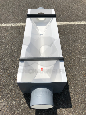 Extra Large Trapezoidal Flume with 8-Inch Pipe Stubs