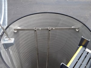 Grinder Rails in a Fiberglass Manhole