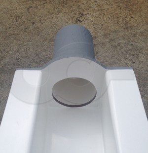 0.4-Foot HS Flume Inlet Bulkhead & Pipe Stub
