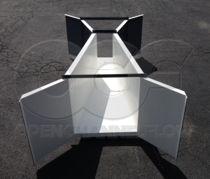 108-Inch x 12-Inch Cutthroat Flume with Wing Walls