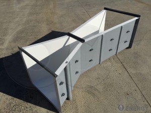 108-Inch x 12-Inch Fiberglass Cuttthroat Flume