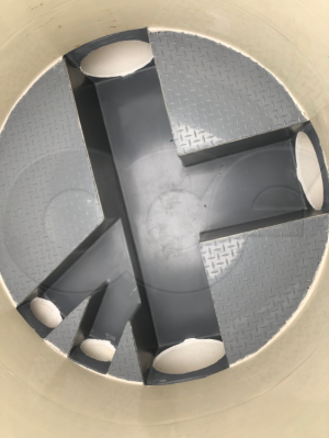 5 Channel Fiberglass Diversion Manhole Interior