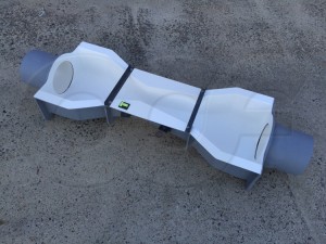 18-Inch x 4-Inch Cutthroat Flume with Pipe Stubs