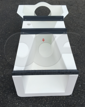 Fiberglass Cutthroat Flume with End Adapter and Probe Well