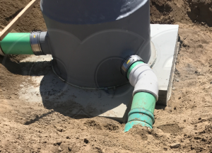 Pipe Connections on a Fiberglass Diversion Manhole