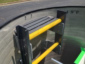 Fiberglass Manhole Ladder Installed