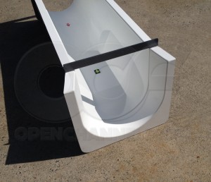 Close-Up View of Flared Transition on a Palmer-Bowlus Flume