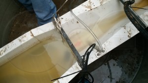 Sampler Tube in a Trapezoidal Flume Installation