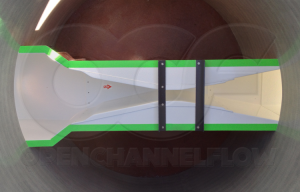 Protective Tape on Nested Parshall Flumes in a PMM
