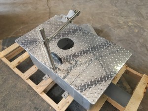 Aluminum Cover over Fiberglass Weir Box