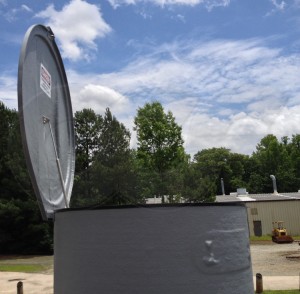 Side View of an Open Domed Top Fiberglass Manhole