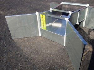 Galvanized Steel Cutthroat Flume with Wing Walls