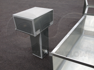 Galvanized Parshall Flume with Custom Detached Stilling Well