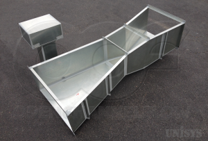 Reduced Height Galvanized Steel Parshall Flume with Stillng Well