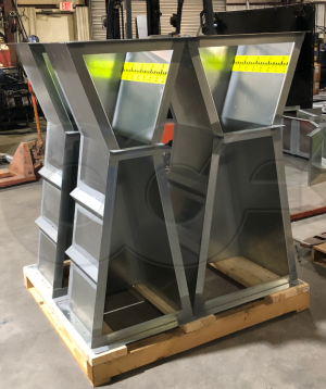 Galvanized Steel Cutthroat Flumes Ready for Shipping