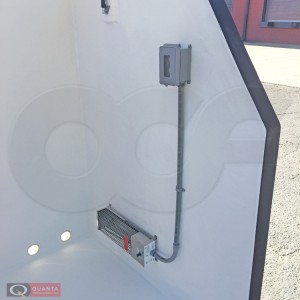 Heater and GFCI Mounted in an Gemini Fiberglass Enclosure