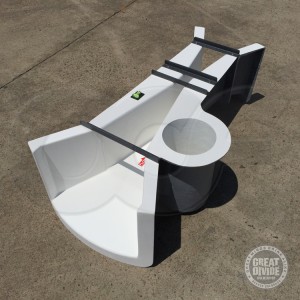 Fiberglass 2-Inch Parshall Flume with Staged End Adapters and Stilling Well