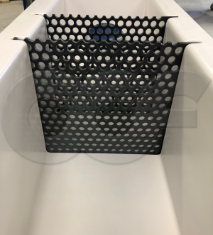 Perforated Flow Conditioning Plates Mounted in H Flume Approach Section