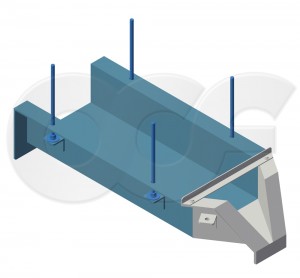 H Flume Suspended by Approach Section - Render