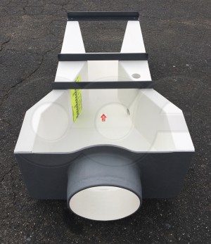 Inlet End Adapter with Stub on a Fiberglass Cuttthroat Flume