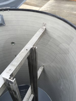 JWC Grinder Rails - Top Attachment in FRP Manhole