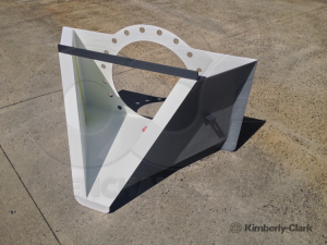 2-Foot H Flume with Flanged Bulkhead