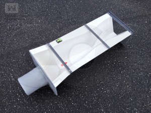 Large Trapezoidal Flume with Inlet Pipe Stub