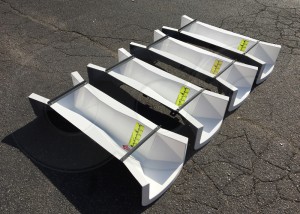 Trapezoidal Flumes with Staged Manhole End Adapters