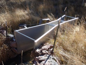 Metal Parshall Flume Measuring Stream Discharge