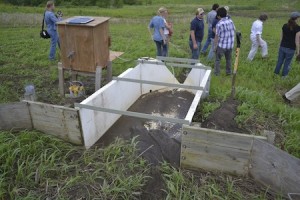 H Flume Measuring No-Till Soil Erosion Runoff