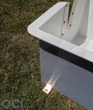 Anchor Foot - Tab on a Fiberglass Weir Box