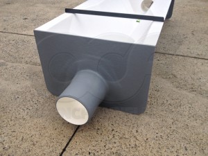 Trapezoidal Flume Outlet End Adapter with Stub