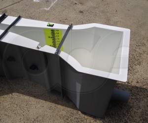 Exterior View of Parshall Flume Probe Holder Cavity