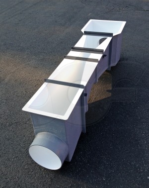 6-Inch Parshall Flume with Inlet - Outlet End Adapters